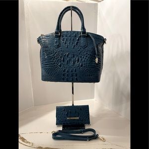 Brahmin Deep Sea Blue 2-pc. Handbag/wallet Set. MWT